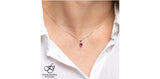 FOREVER JEWELLERY 10K White Gold Ruby Tension Set Pendant