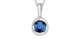 FOREVER JEWELLERY 10K White Gold Sapphire Tension Set Pendant