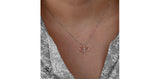 FOREVER JEWELLERY 10K Rose Gold, White Gold Diamond Open Heart Pendant