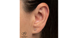 FOREVER JEWELLERY 10K Rose & White Gold Diamond Heart Studs