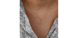 FOREVER JEWELLERY 10K Yellow Gold Diamond Cross Pendant