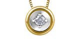 FOREVER JEWELLERY 10K Yellow Gold Diamond Circle Pendant