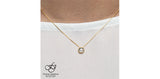 FOREVER JEWELLERY 10K Yellow Gold Diamond Circle Pendant