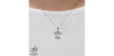 FOREVER JEWELLERY 10K White Gold Polished Round Diamond Angel Pendant
