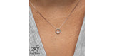 FOREVER JEWELLERY 10K White Gold Diamond Open Circle Pendant