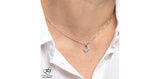 FOREVER JEWELLERY 10K White Gold Diamond Cross Raindrop Pendant