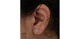 FOREVER JEWELLERY 10K Rose & White Gold Lilac Amethyst Rope Style Studs