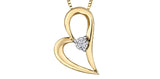 FOREVER JEWELLERY 10K Yellow & White Gold Diamond Illuminaire Heart Pendant