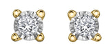 FOREVER JEWELLERY 10K Yellow & White Gold Diamond Illuminaire Studs