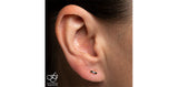 FOREVER JEWELLERY 10K Yellow Gold Diamond Bar Studs