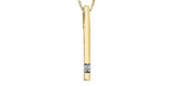 FOREVER JEWELLERY 10K Yellow Gold Diamond Bar Pendant
