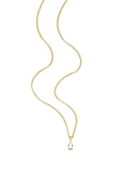 REIGN Sterling Silver Gold Plated Pear Shape Diamondlite Cubic Zirconia Pendant