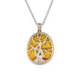 KEITH JACK Sterling Silver & 22K Yellow Gold Gilding Tree Of Life 4-Way Pendant