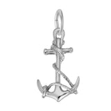 REMBRANDT Sterling Silver Anchor with Rope Charm