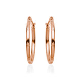STEELX Stainless Steel Rose Gold Ion Plated Hoops 25mm
