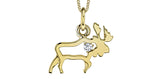 I AM CANADIAN 10K Yellow Gold Canadian Diamond Moose Pendant