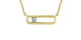 I AM CANADIAN 10K Yellow Gold Round Canadian Diamond Necklace