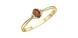 10K Yellow Gold Citrine & Diamond November Birthstone Ring