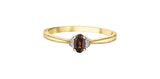 10K Yellow Gold Garnet & Diamond January Birthstone Ring