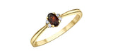 10K Yellow Gold Garnet & Diamond January Birthstone Ring