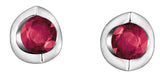 FOREVER JEWELLERY 10K White Gold Ruby Tension Set Studs
