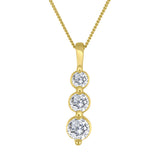 LUJO 10K Yellow Gold Lab Grown Diamonds Drop Style Pendant