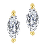 LUJO 10K Yellow Gold Lab Grown Diamond Prong Set Studs