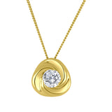 LUJO 10K Yellow Gold Lab Grown Diamond Twist Pendant