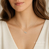 LUJO 10K Yellow Gold Lab Grown Diamond Toi & Moi Necklace