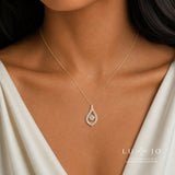 LUJO 10K Yellow Gold Lab Grown Diamond Dancing Pendant
