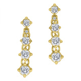LUJO 10K Yellow Gold Lab Grown Diamond Drop Studs Earrings