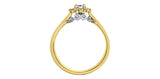MAPLE LEAF DIAMONDS Tides of Love 14K Yellow & White Gold Canadian & Natural Diamond Halo Ring