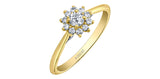 MAPLE LEAF DIAMONDS Tides of Love 14K Yellow & White Gold Canadian & Natural Diamond Halo Ring