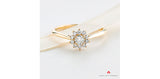 MAPLE LEAF DIAMONDS Tides of Love 14K Yellow & White Gold Canadian & Natural Diamond Halo Ring