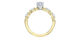 MAPLE LEAF DIAMONDS Eternal Flames 18K Yellow Gold Oval Canadian Diamond Elements of Love Ring