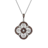 KEITH JACK Sterling Silver Night and Day Reversible Scalloped Pendant
