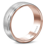 BLEU ROYALE 14K White & Rose Gold 8.5mm Band Ring