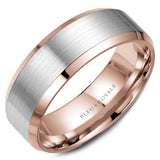 BLEU ROYALE 14K White & Rose Gold 7.5mm Ring