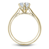 NOAM CARVER 14K Yellow Gold Diamond Solitaire 6 Prong Tulip Set Ring