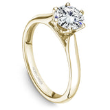 NOAM CARVER 14K Yellow Gold Diamond Solitaire 6 Prong Tulip Set Ring
