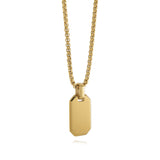 ITALGEM JUNIOR Stainless Steel Gold Ion Plated Small Dog Tag Necklace