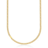 STEELX Stainless Steel Gold Ion Plated 5mm Curb Chain - 20''