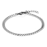 STEELX Stainless Steel 3.5mm Curb Anklet - 10.5''