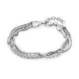 STEELX Stainless Steel Triple Layered Bracelet - 8.5''