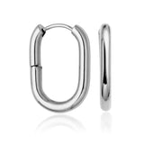 STEELX Stainless Steel Oval Tube Hoops - 23mm