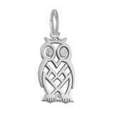 REMBRANDT Sterling Silver Flat Owl Charm