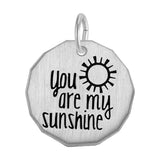 REMBRANDT Sterling Silver You Are My Sunshine Tag Charm
