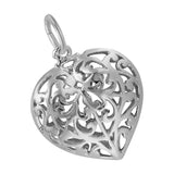 REMBRANDT Sterling Silver Filigree Heart Charm