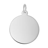 REMBRANDT Sterling Silver Flat Soccer Ball Charm