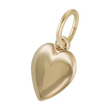 REMBRANDT Sterling Silver Gold Plated Small Puffy Heart Charm